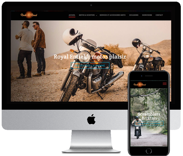 Rock and Road, site desktop et mobile par Digifirst